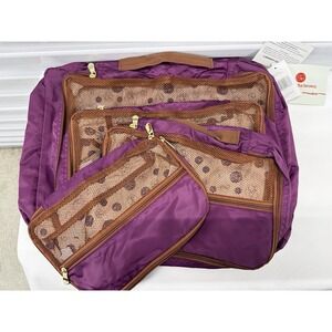 Samantha Brown Packing Cubes 5-piece Set PURPLE LUGGAGE ORGANIZER SET RARE NEW